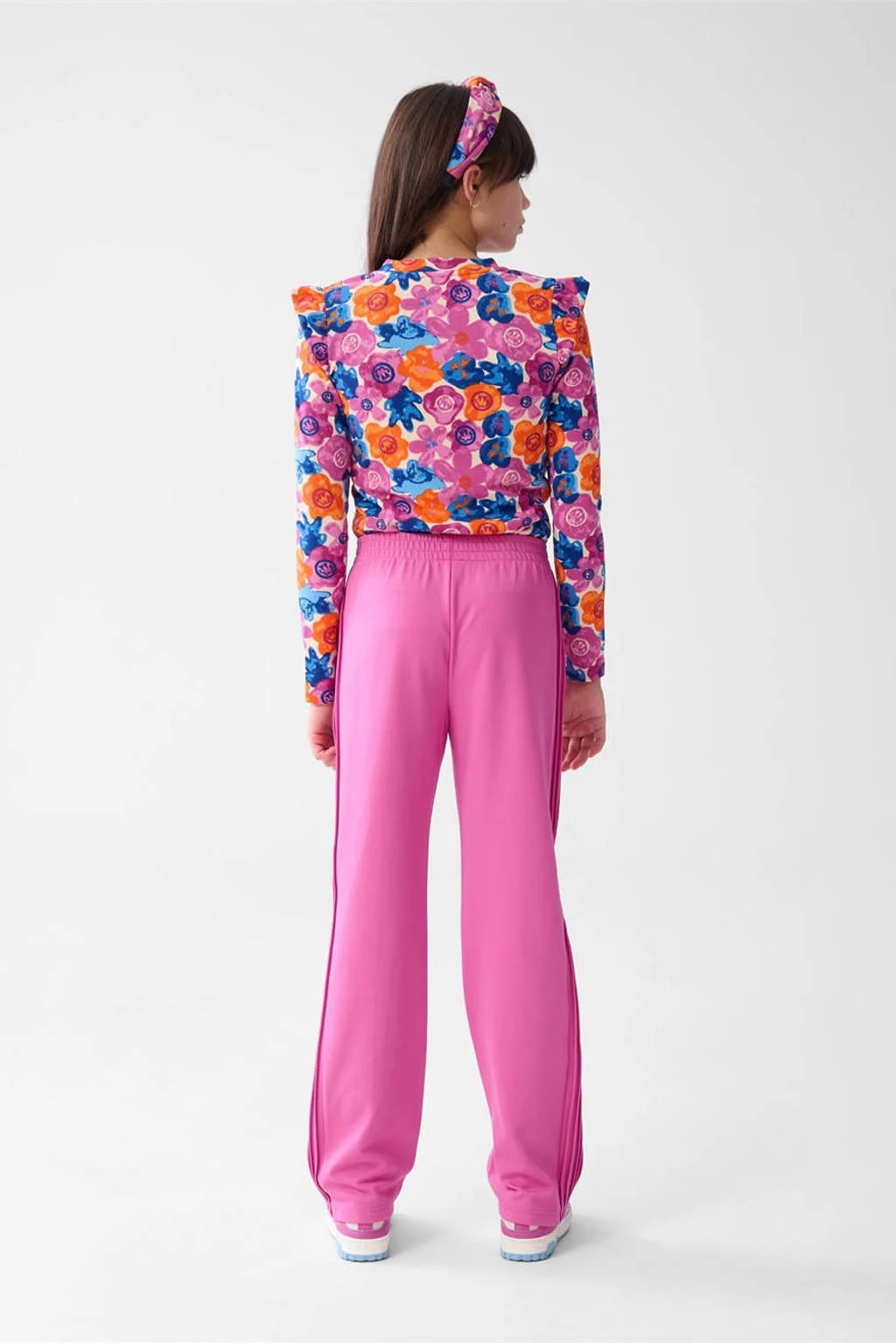 Shoeby wide leg joggingbroek roze