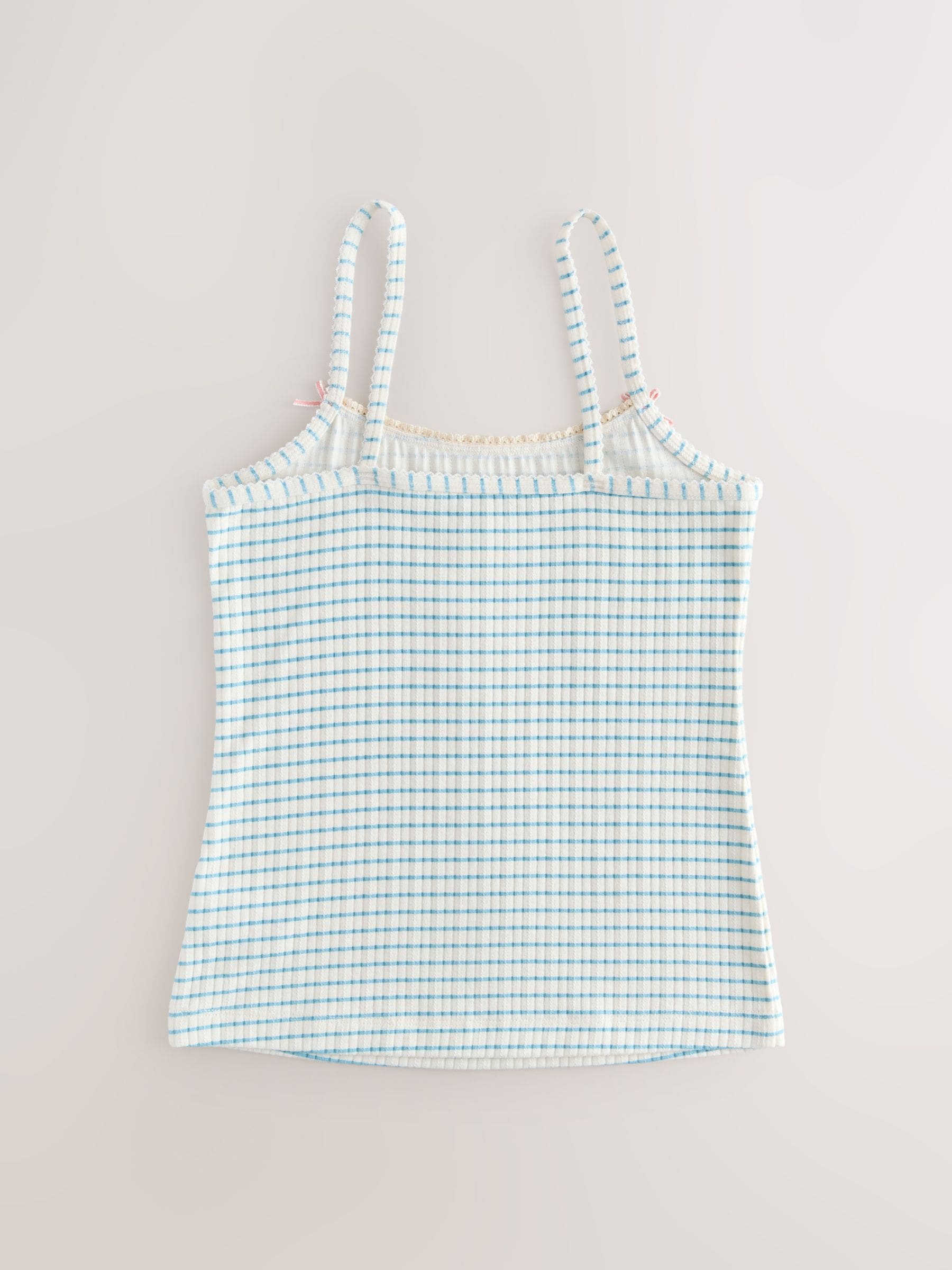 Crème - Set van 3 camihemdjes met textuur en bandjes (1,5-16jr)
