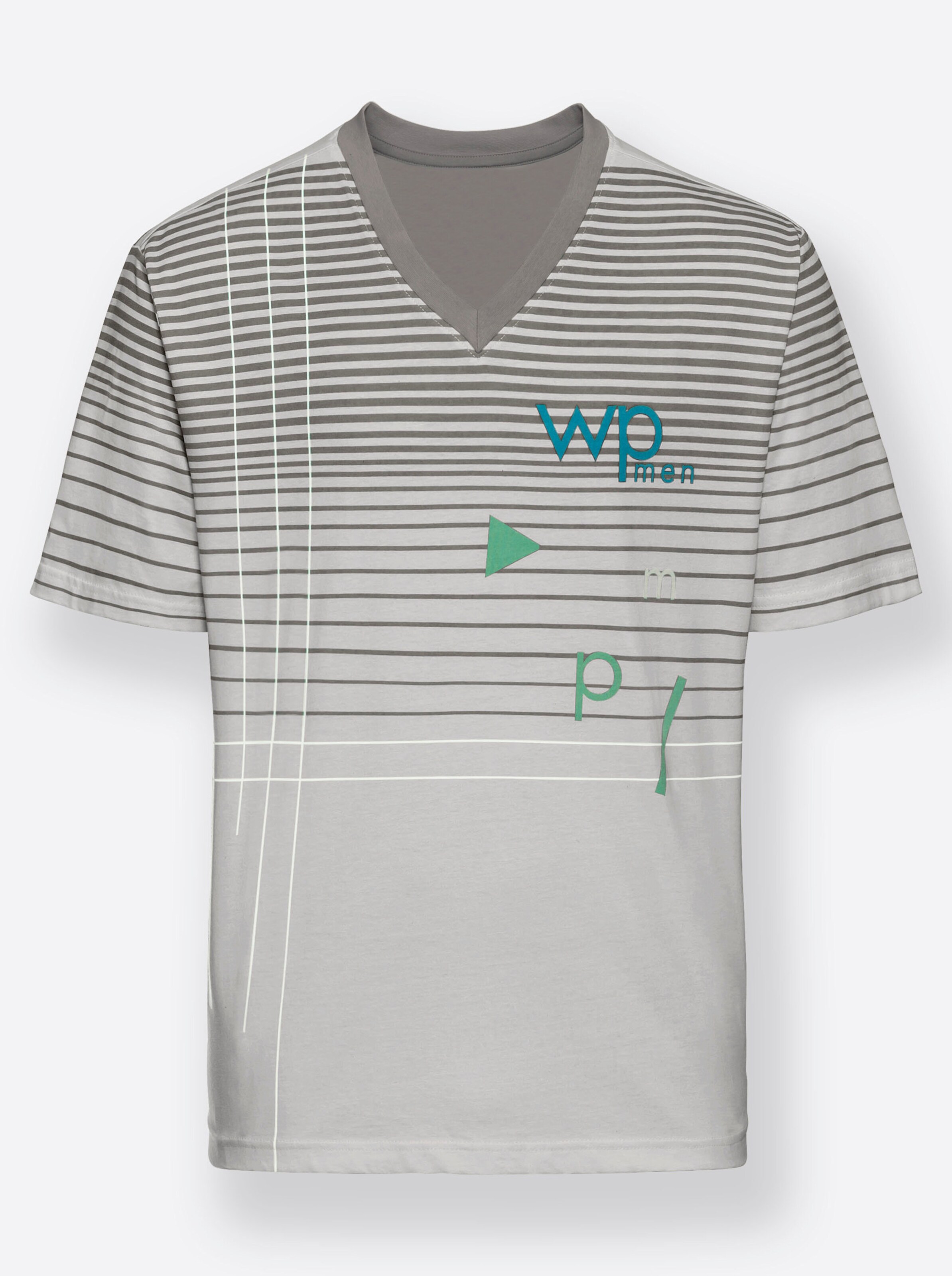wäschepur men Shortys in grau + türkis