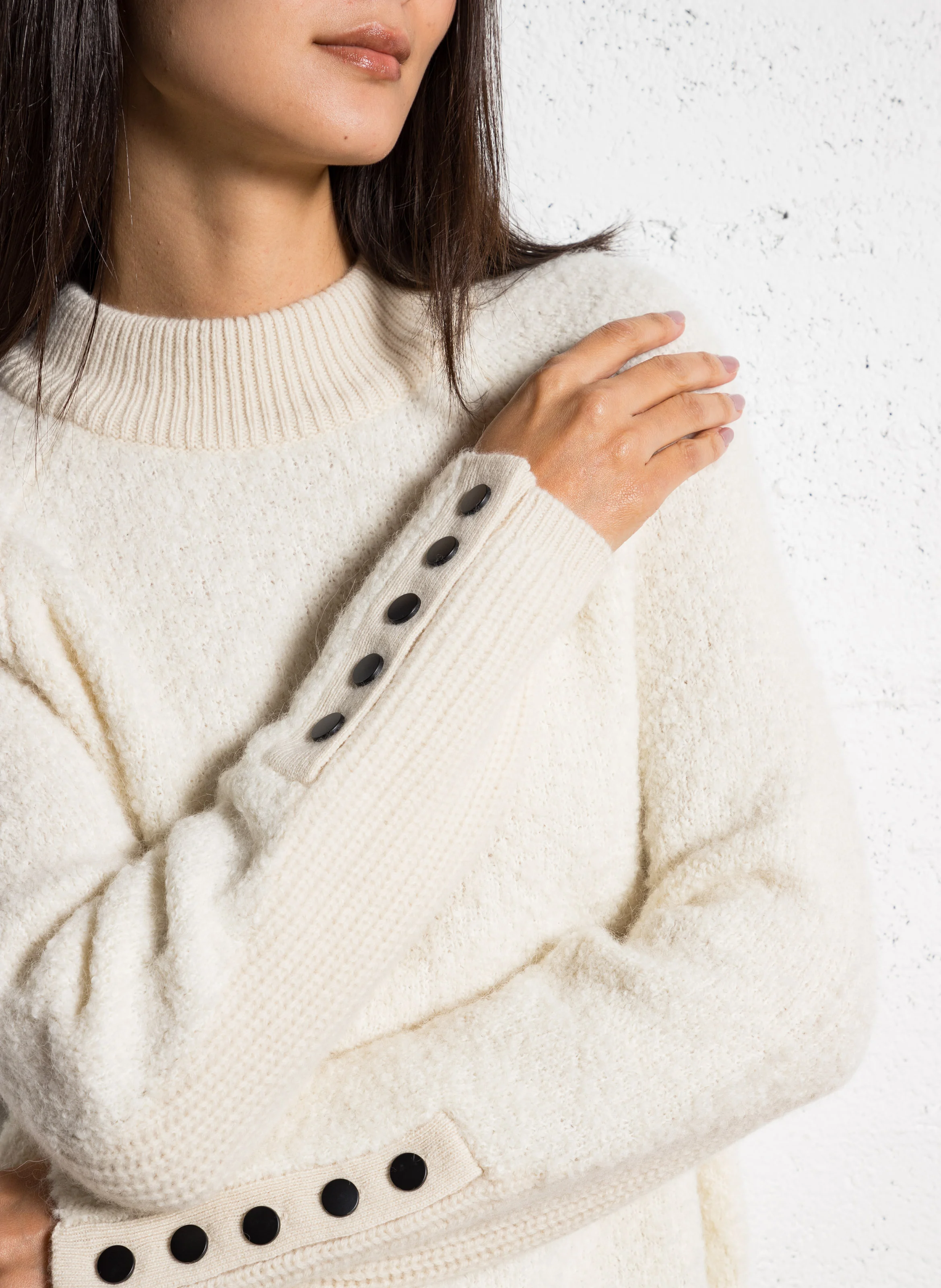 CLARCK - Pull col rond| Beige