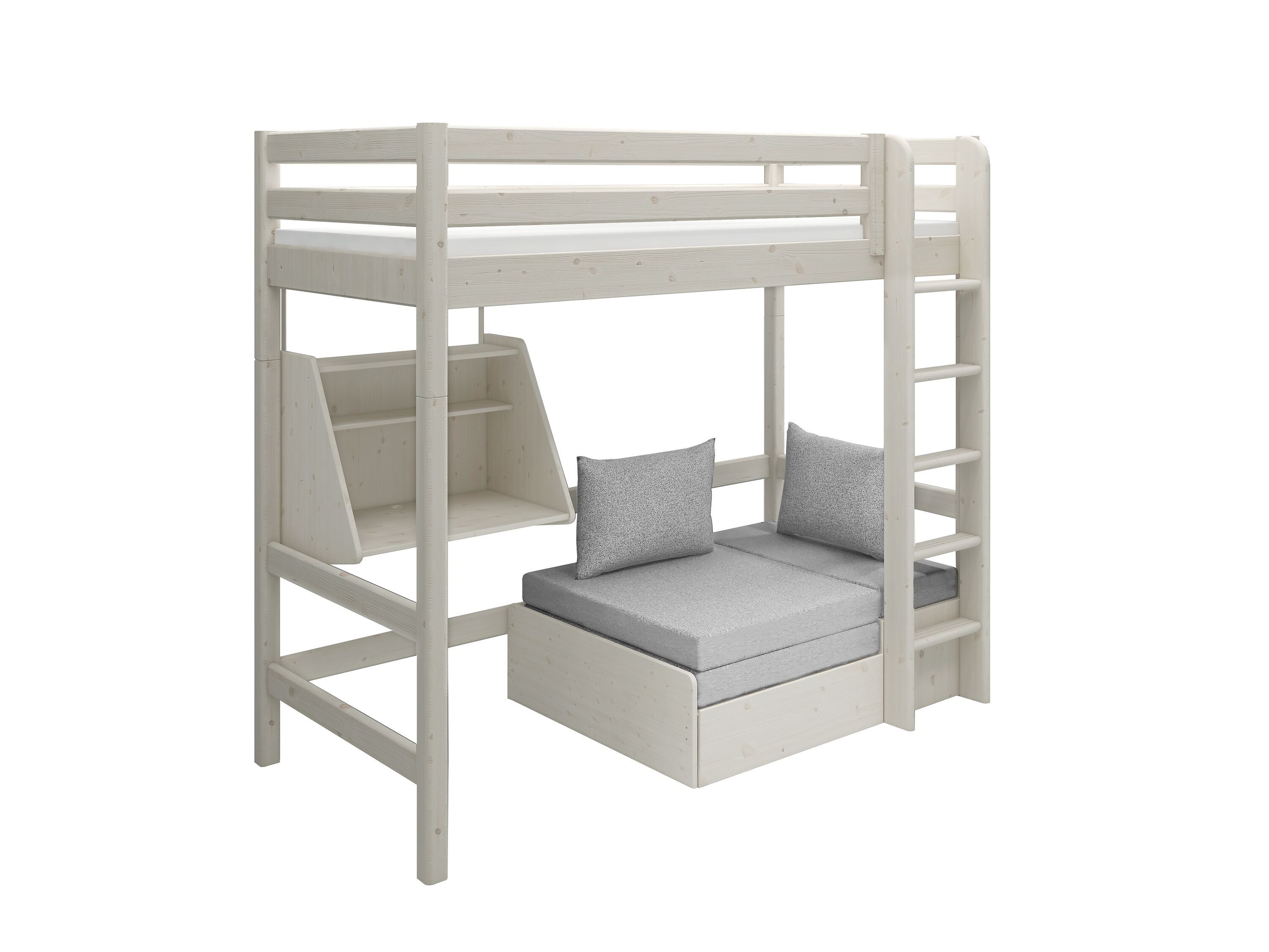 Flexa CLASSIC Hochbett - Weiss / B: 110.0 cm x T: 210.0 cm x H: 184.0 cm