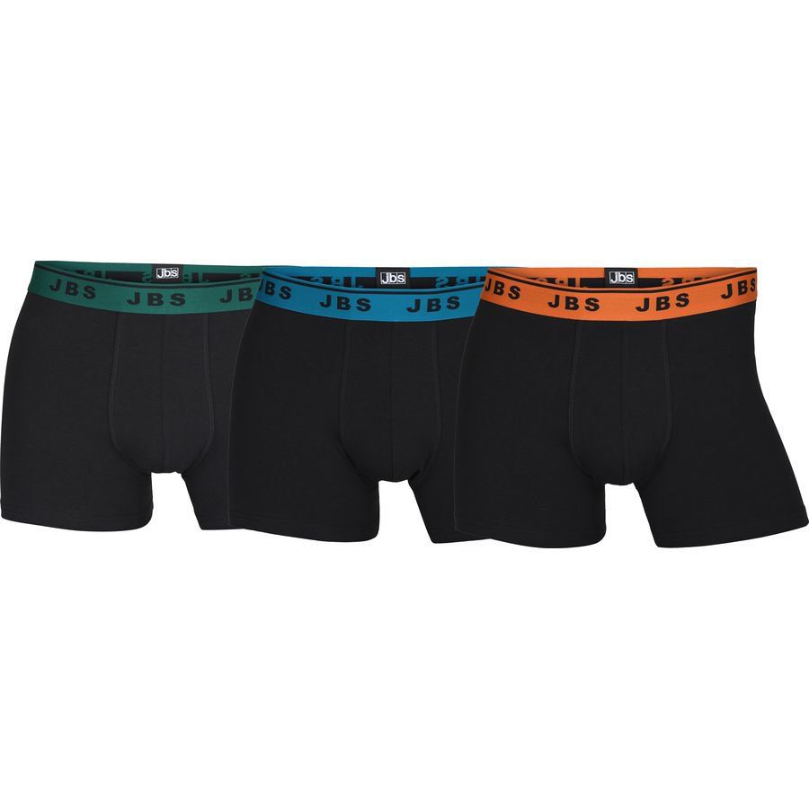 JBS Boxers Pack de 3 - Noir/Orange/Bleu/Vert