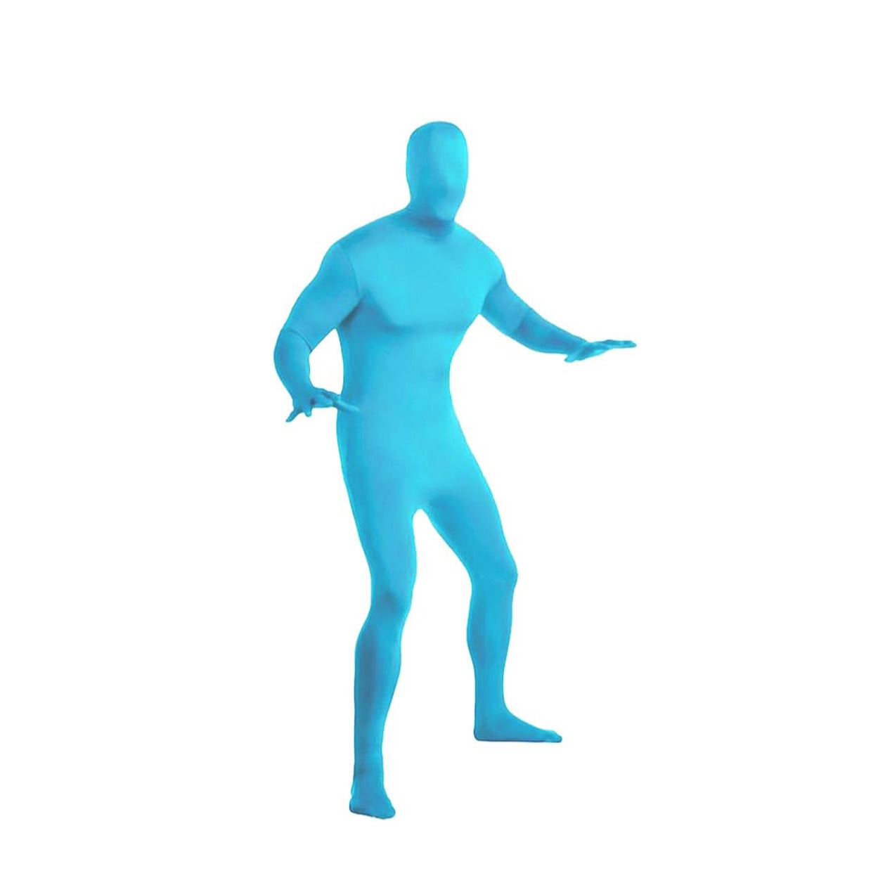 (180-190cm) Fasnachts Erwachsenen Kostüm Ganzkörper Jumpsuit Onesie Verkleidung für Motto Partys / Halloween - Blau