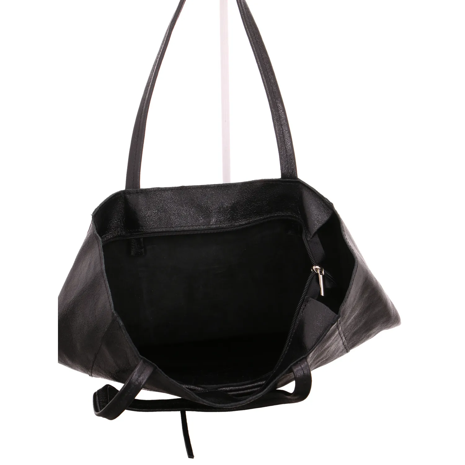 Shopper Schwarz Leder