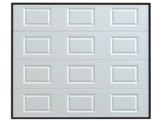 Porte de garage sectionnelle à cassette blanc avec moteur Somfy L254 x H218 cm - CAOPAS