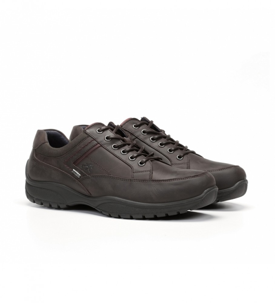 Sapatos Fluchos Wolf F0918 em couro marrom