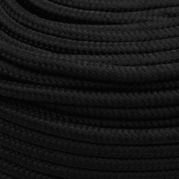 vidaXL Arbeidstau svart 6 mm 500 m polyester