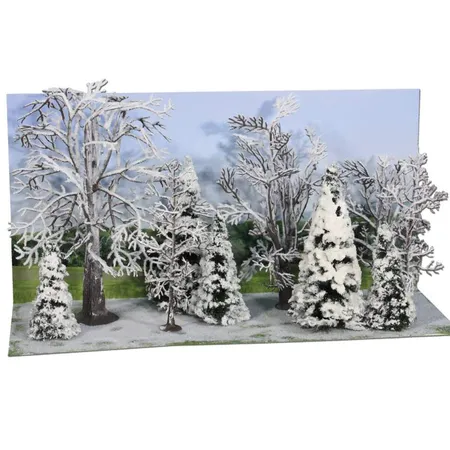 Heki 2101 Winterwald, 10 Bäume und Tannen 7-14 cm