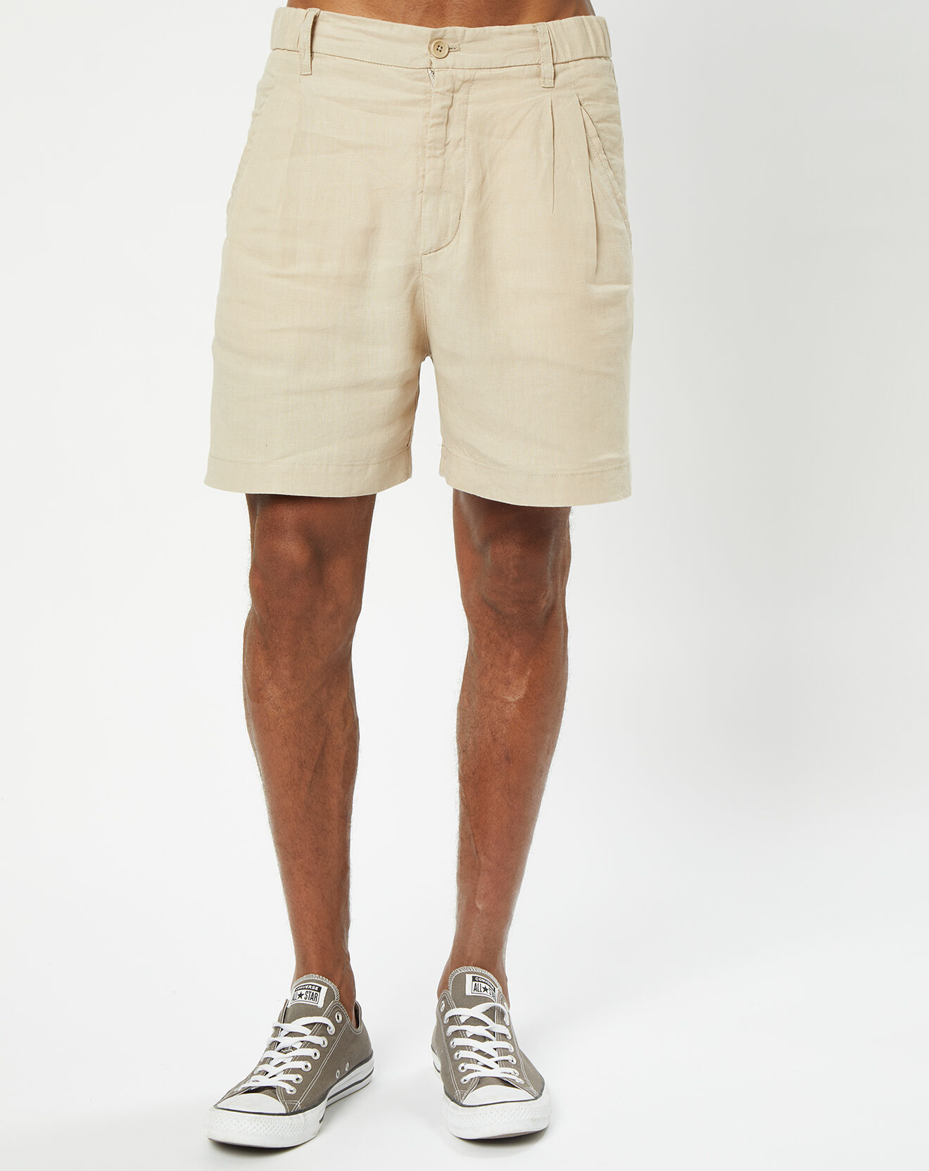 Marc O'Polo Short 100% Lin Lavsjo Pinces beige