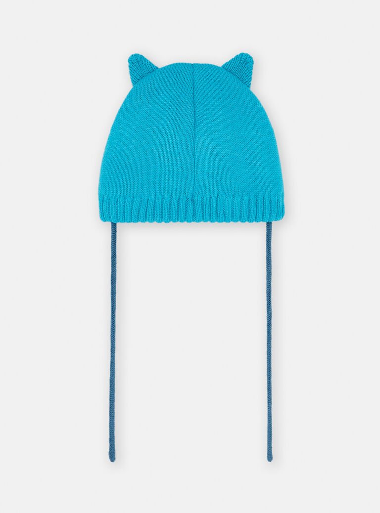 Bonnet bleu à animation chat
