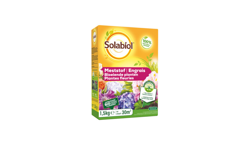 Solabiol Meststof Bloeiende planten - Siertuinmeststof - 30 m2 - 1500 Gram