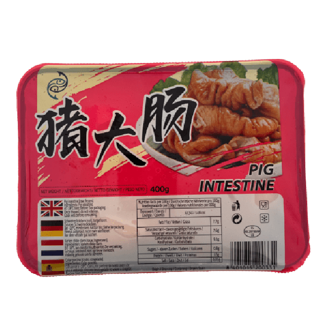 Oriental Bevroren Varken Dikke Darm Rauw 400g