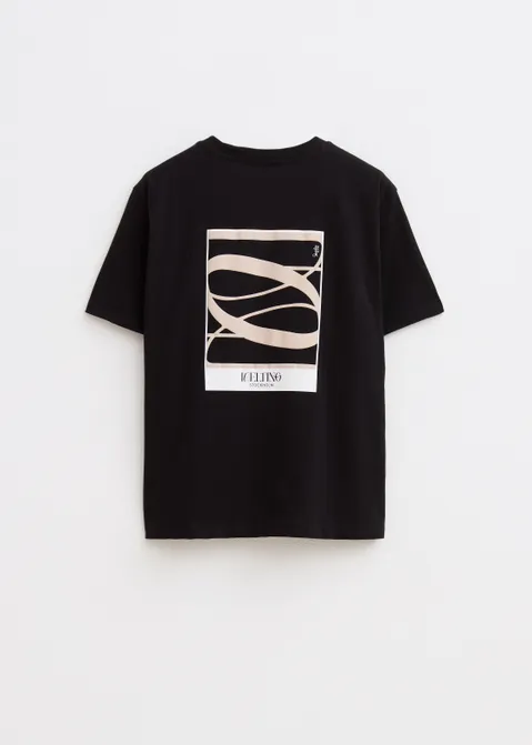 T-shirt met backprint zwart (ZWART)