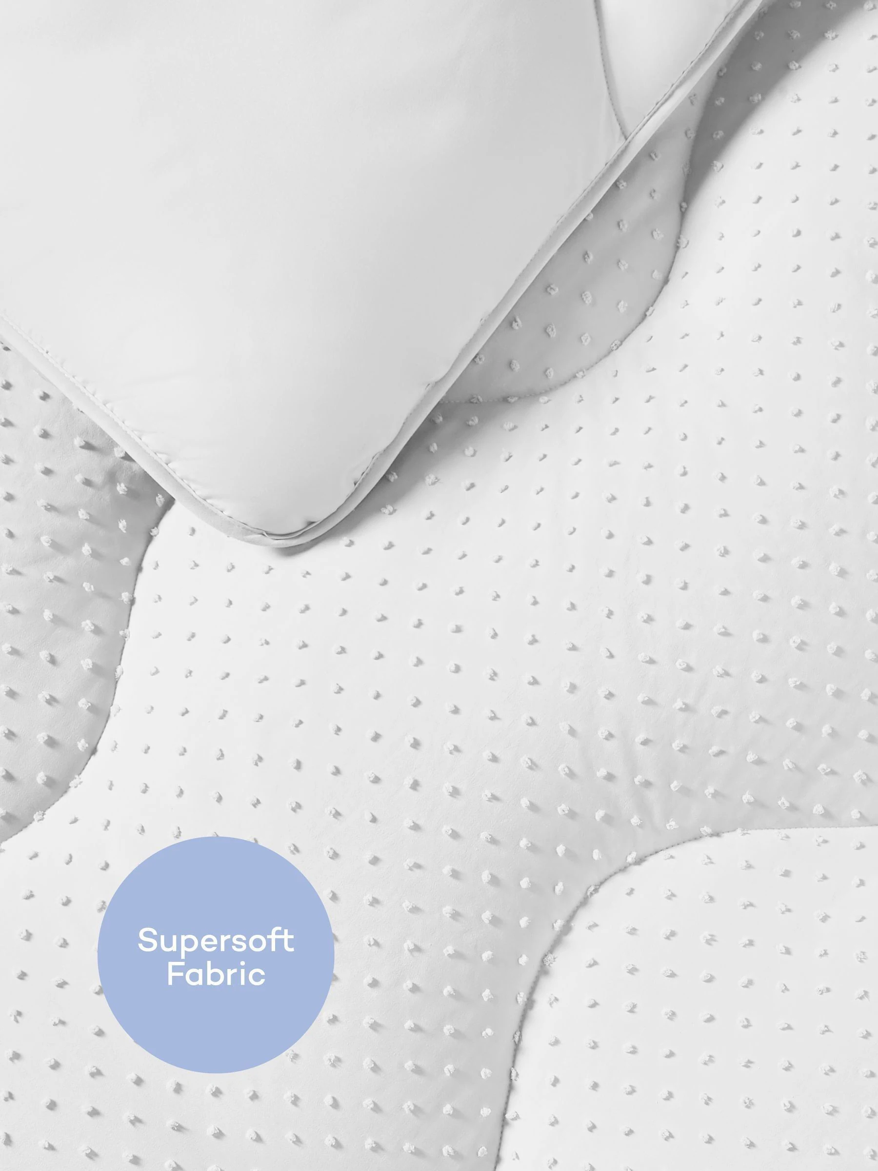 Night Lark Tufted Dot Coverless Duvet and Pillowcase Set