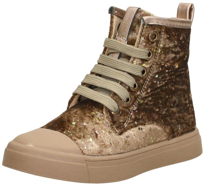 Shoesme Veterschoen hoog goudkleur