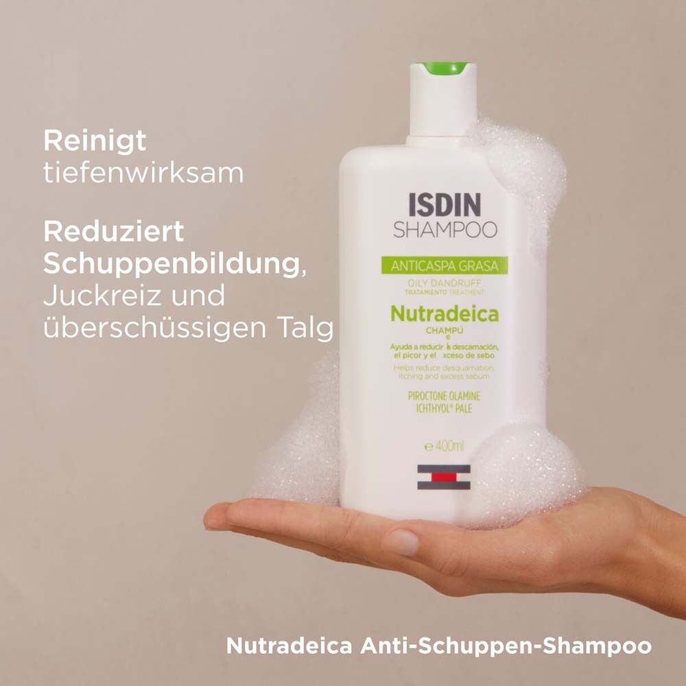 ISDIN Nutradeica® Anti-Schuppen Shampoo bei fettiger Kopfhaut, Juckreiz und seborrhoischer Dermatitis