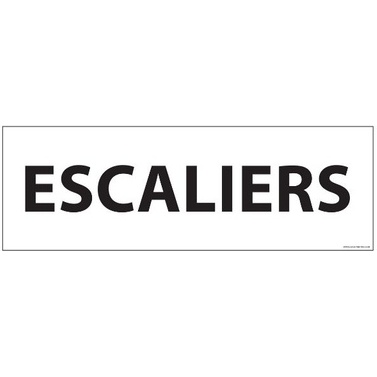 Plaque de porte ESCALIERS - 210 x 75 mm