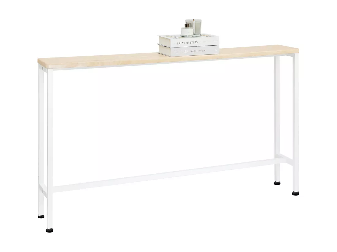 FSB19-Z Table Console Table d'appoint Cadre et 4 Pieds en Fer
