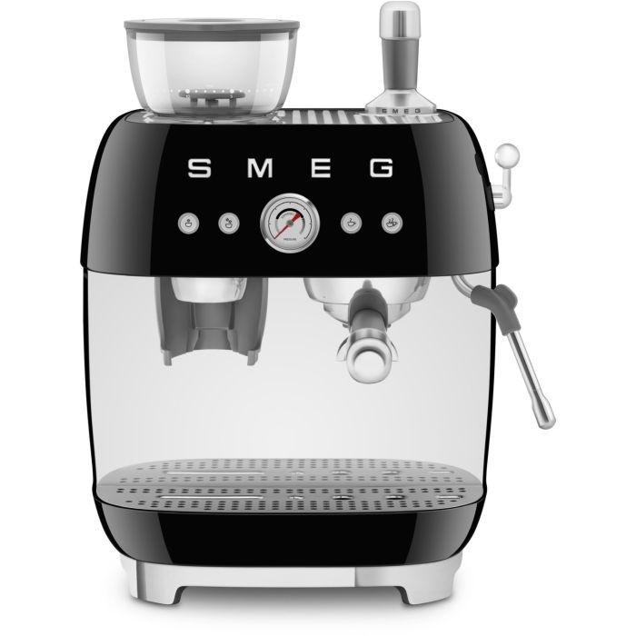 SMEG Espressomaschine mit Mahlwerk 50's Style EGF03BLEU Schwarz