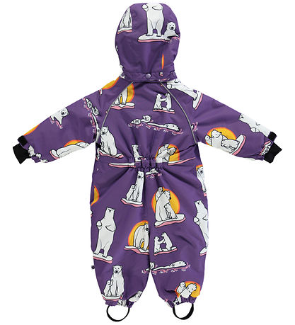 Småfolk Schneeanzug - Purple Heart m. Eisbären