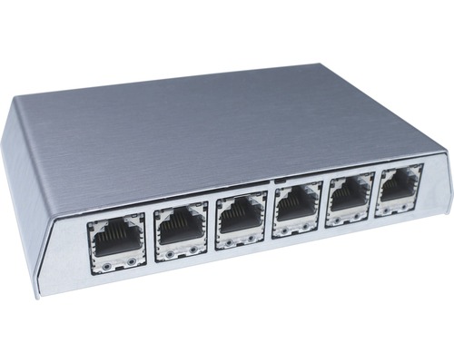 Rutenbeck Patchpaneel 6-poorts Cat.6A 6xRJ45-aansluitingen afgeschermd opbouwmontage