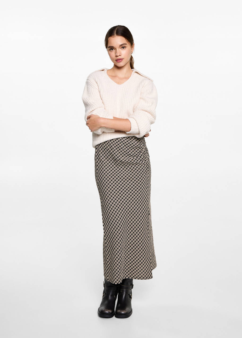 MANGO TEEN maxi rok zwart