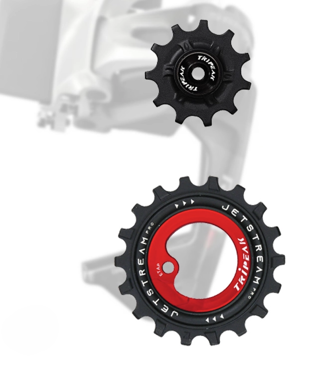 Tripeak Oversized pulleyhjul Jetstream pro keramiske lejer SRAM Etap 11T/18T sort