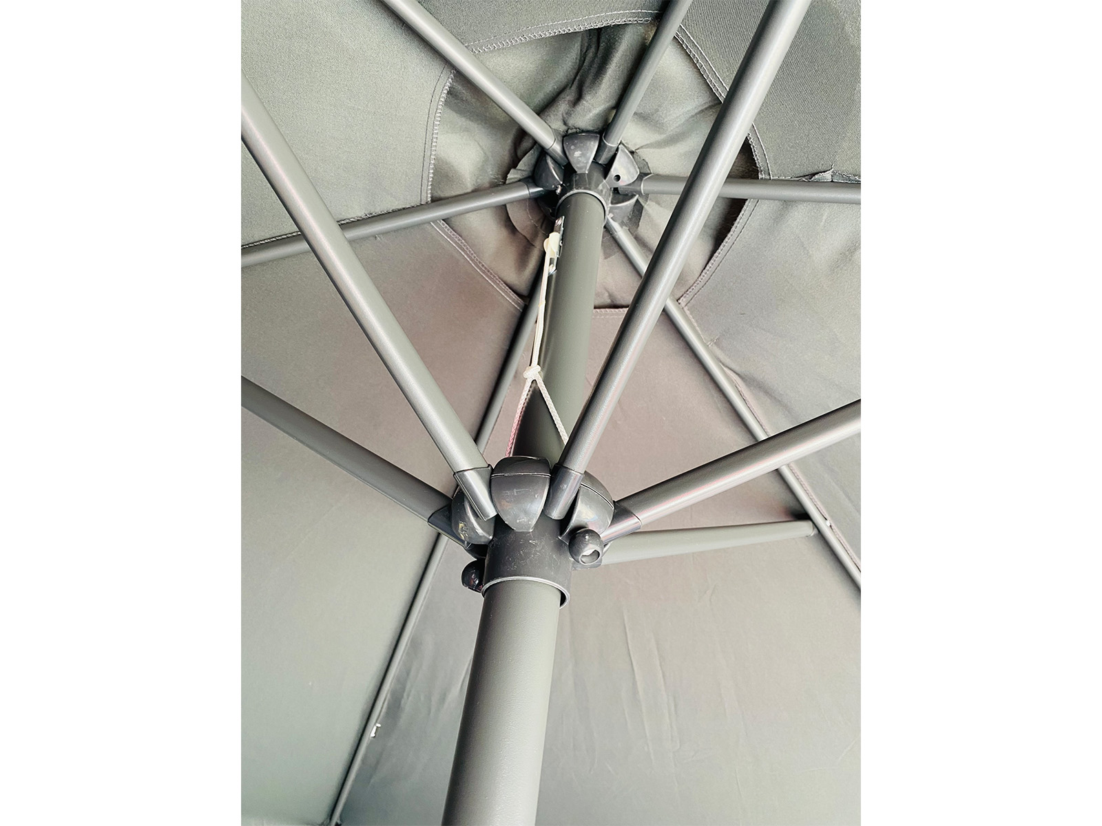 CUHOC Sunny Grey parasol met hoes en voet