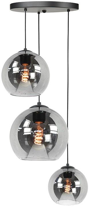 Hanglamp Zwart Rookglas Fantasy ⌀35  cm