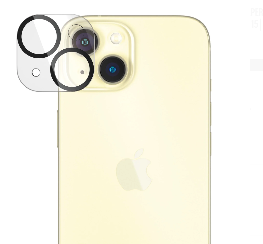 iPhone 15 / iPhone 15 Plus Kamera Objektiv Protector Panzer Glas (1136) - Transparent