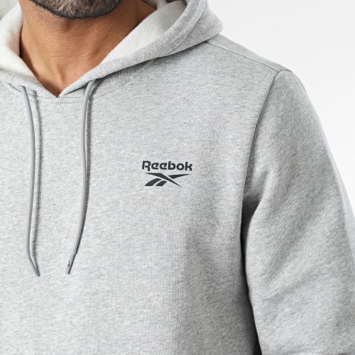 Sweat Capuche Reebok Identity Left Chest Logo IB2992 Gris Chiné