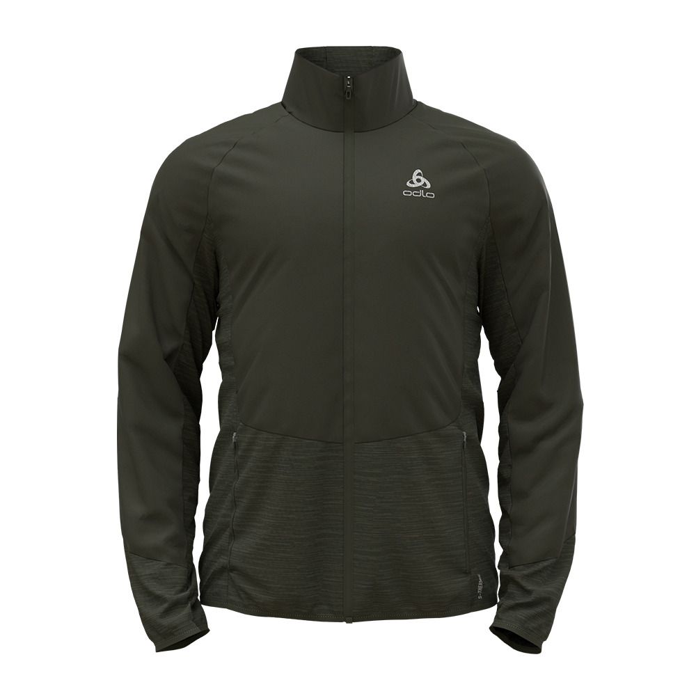 Odlo RUN EASY WARM HYBRID - Veste Homme deep depths