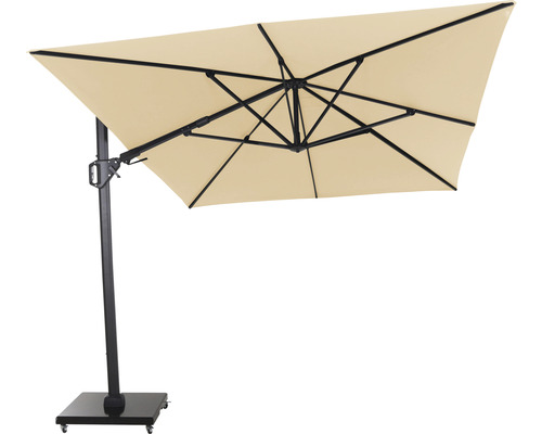 Sunset N+ zweefparasol, 350 x 260 cm, natuurlijk polyester