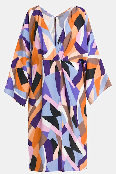 Blusenjacke, Kimono-Schnitt, Streifenkanten, 3/4-Arm