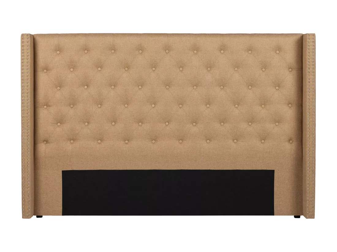 Tête de lit capitonnée 190 cm - Tissu - Beige - MASSIMO