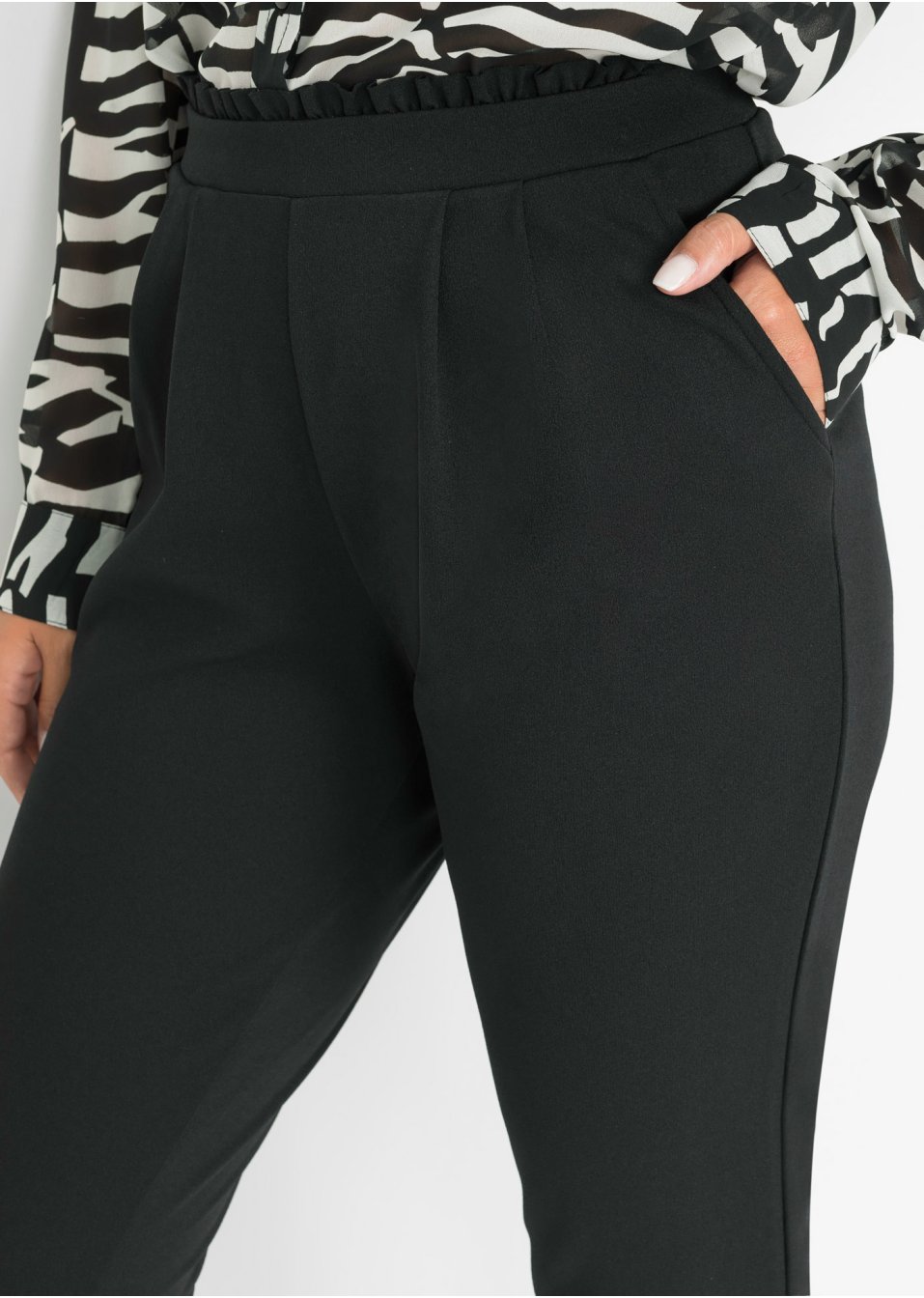 Pantalon en jersey à taille extensible