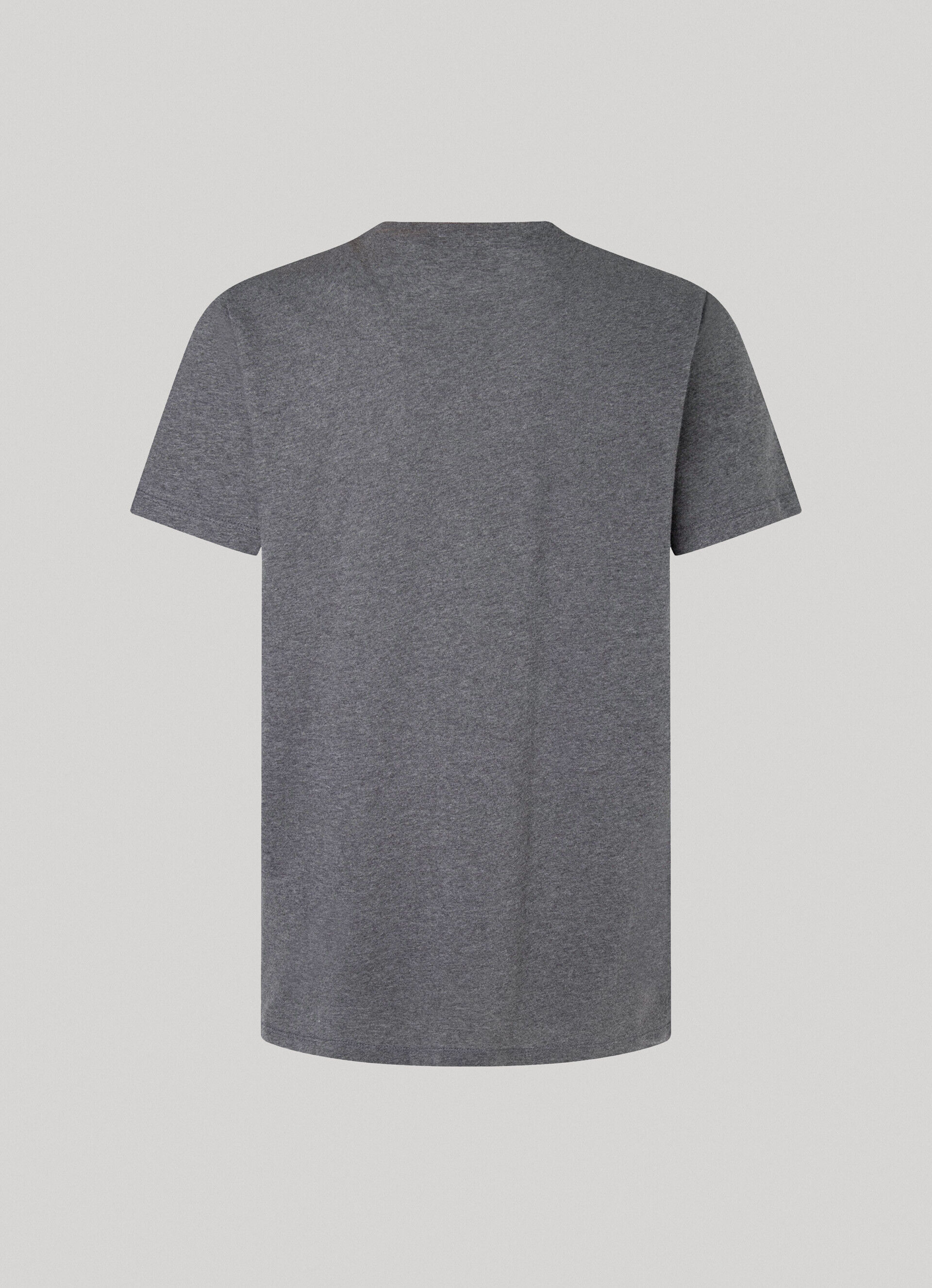 Camiseta de algodão com logotipo estampado - cinza escuro