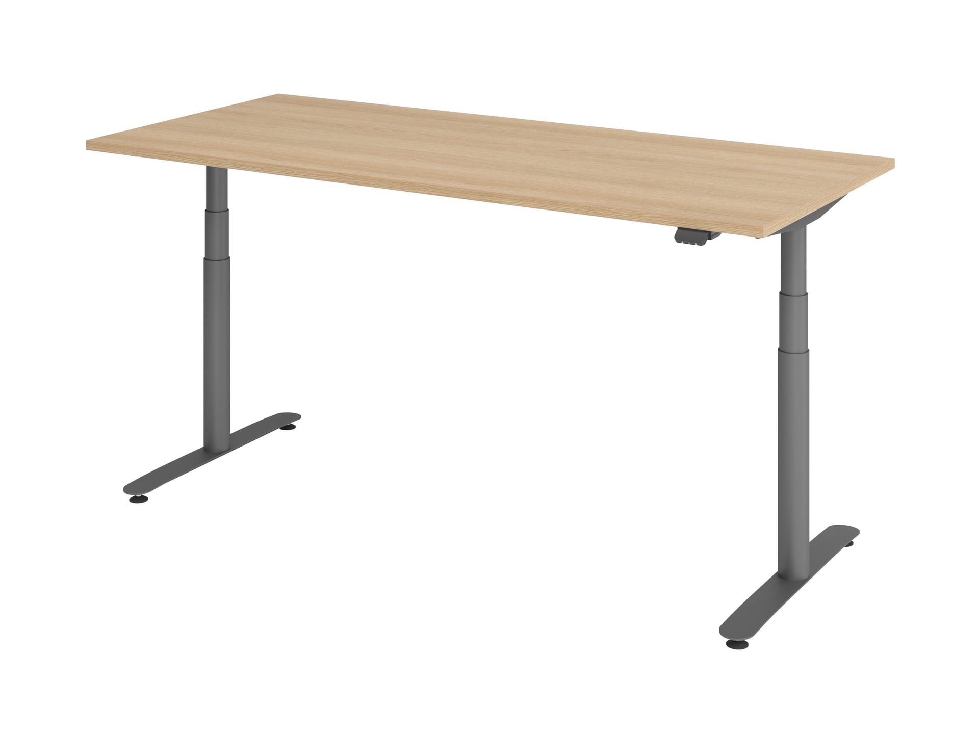 Höhenverstellbarer Schreibtisch 180 x 80 cm Eiche/ Graphit
