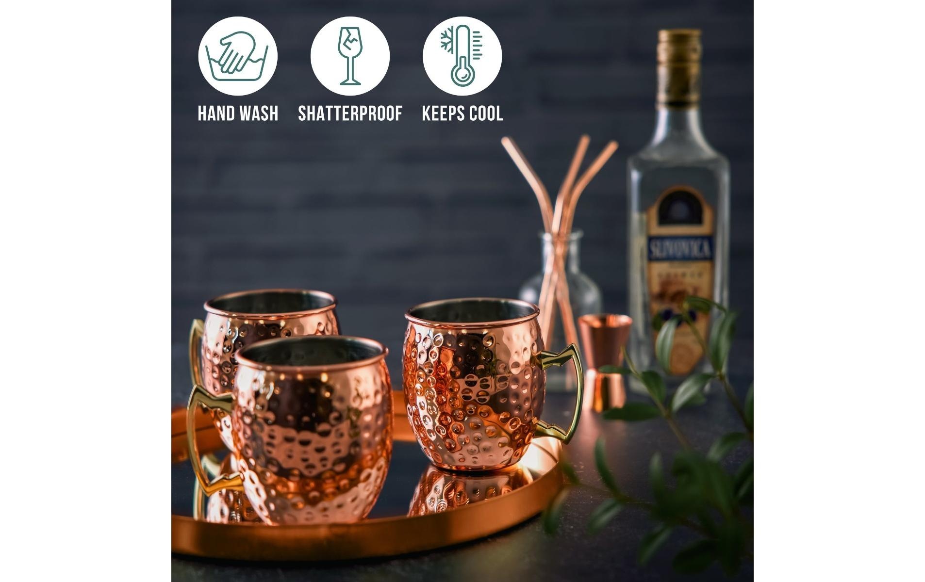 Cocktailglas »Oak & Steel Moscow Mule 550 ml, 4 Stück«