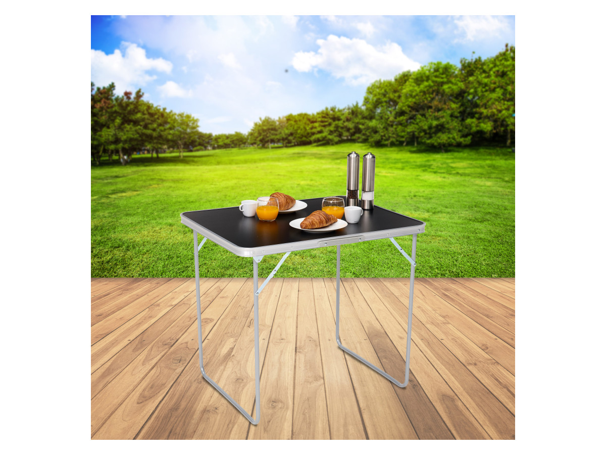 Brixy 80 x 60 x 70 cm inklapbare campingtafel - Black