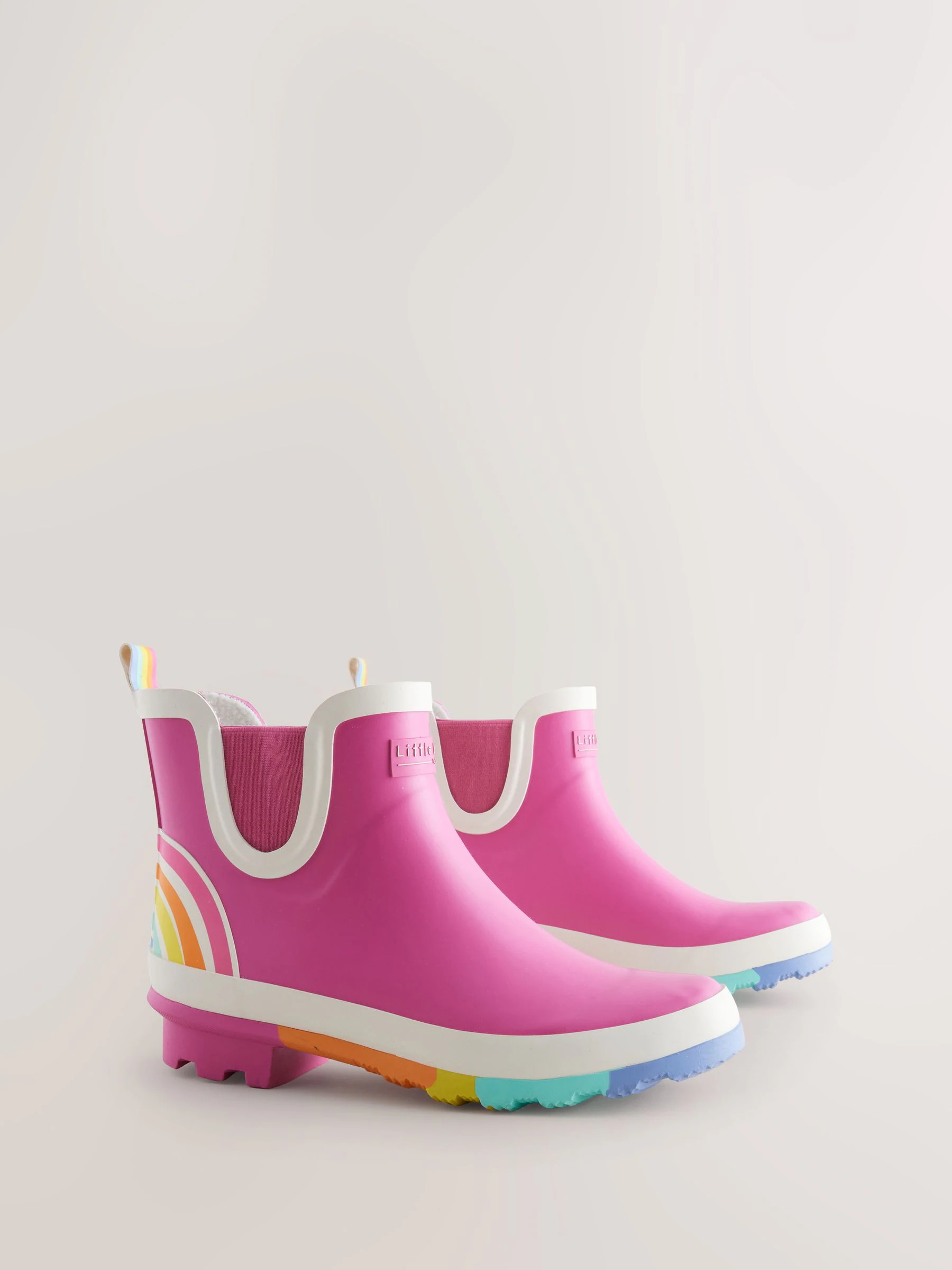 Roze - Little Bird by Jools Oliver regenlaarzen met regenboog voor volwassenen