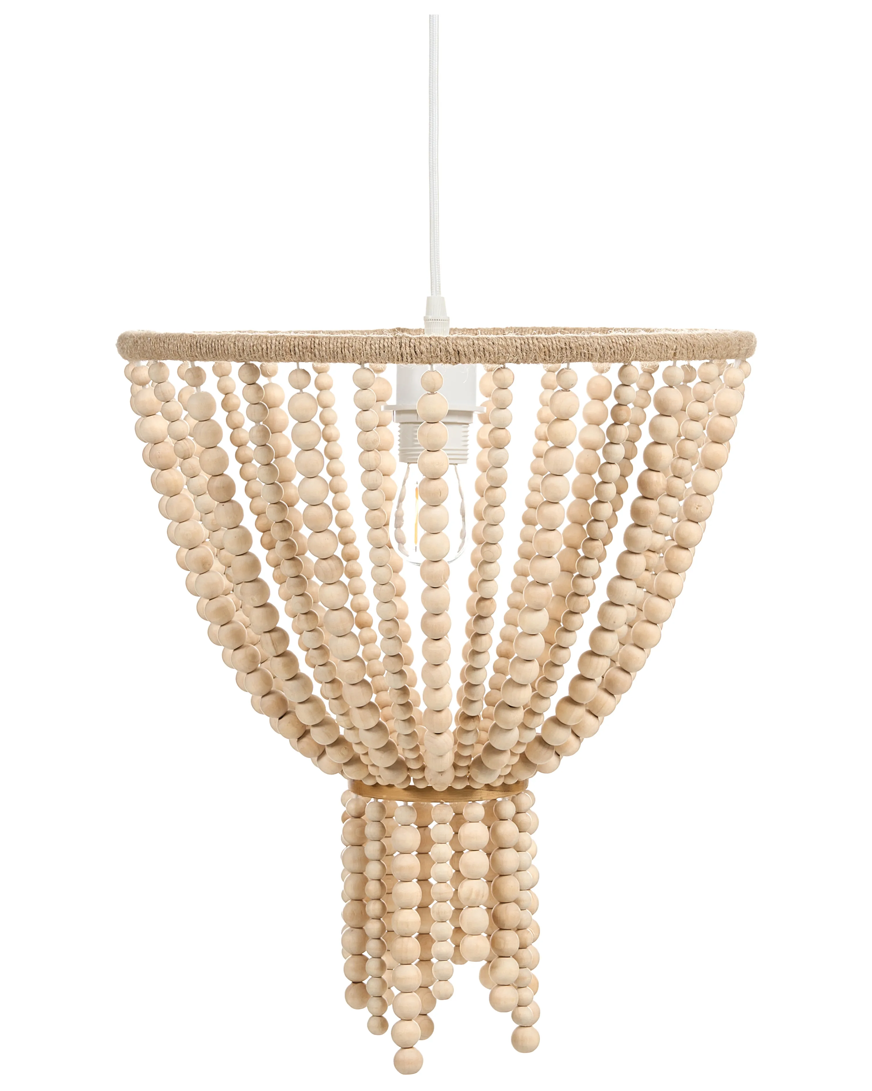 Kroonluchter PUSWELI Hout Lichtbruin