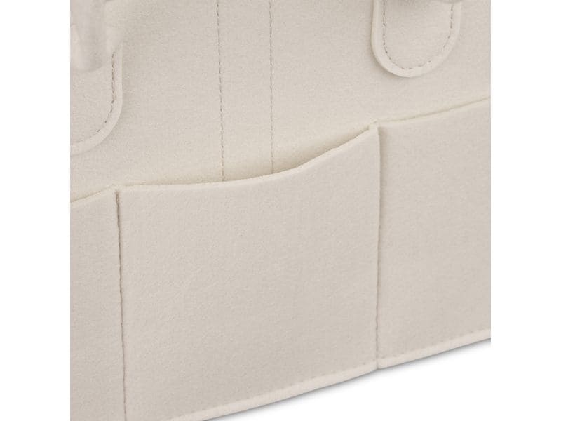 relaxdays Pflegekörbchen Windel Caddy Filz Beige Multifunktionaler Organizer für Kindersachen