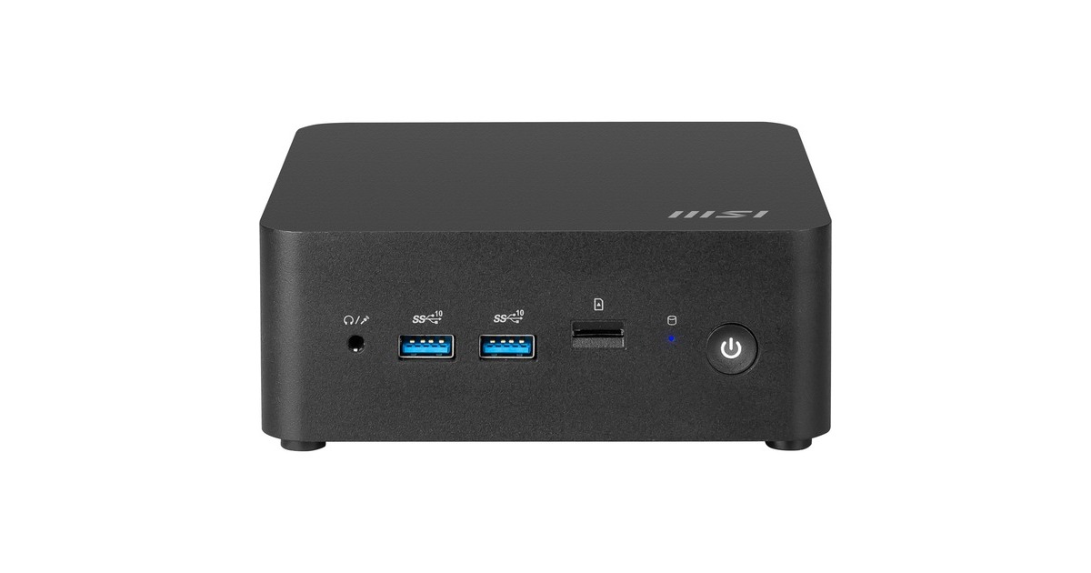 MSICubi NUC 1MG-003EU mini-pc  (Zwart | Core 3 100U | Intel Graphics | 8 GB | 512 GB SSD)