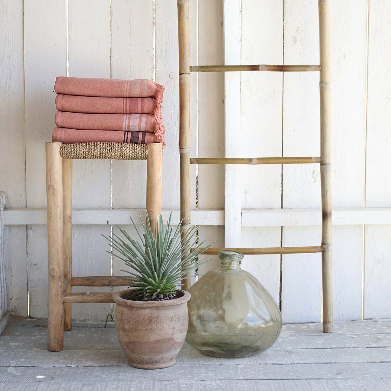 Febronie Fouta éponge Faro rose - 100x180 cm