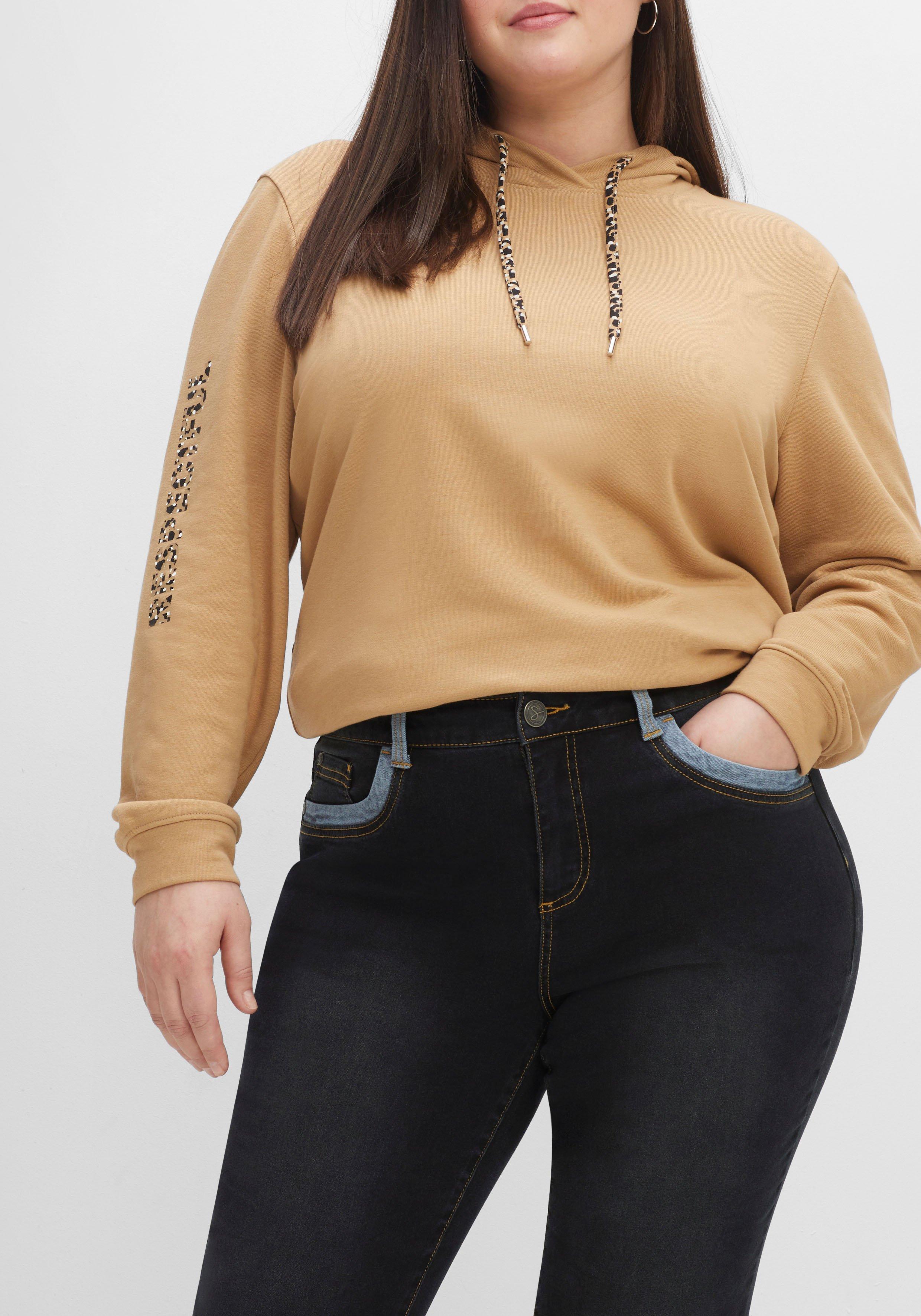 Bootcut-Jeans mit Kontrastdetails