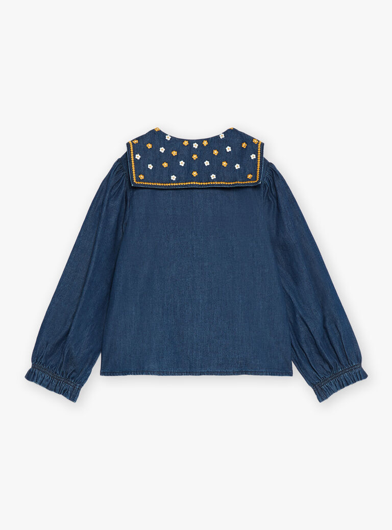 Chemisier bleu en denim