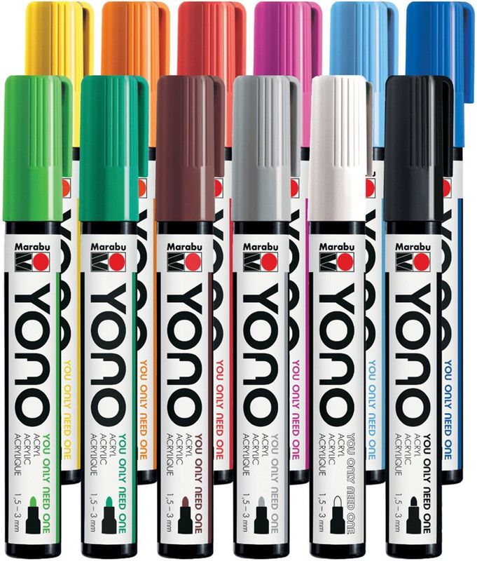 Acrylmarker - Dekkend - Matte Kleuren - Voor Diverse Ondergronden