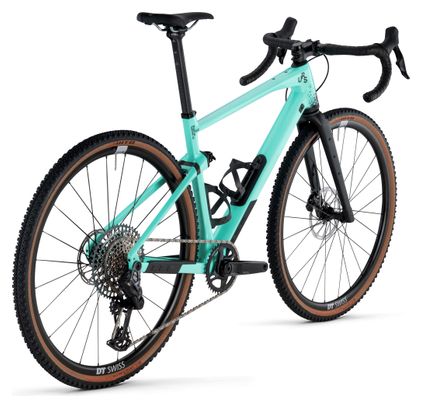 Vélo de Gravel BMC URS 01 LT Two Sram Rival eTap AXS / GX Eagle AXS 12V 700 mm Bleu Vert Minty Aqua 2024