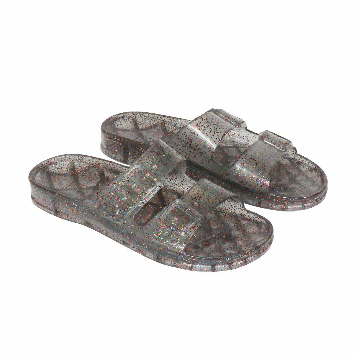CACATOES<br>Mules transparentes com alça dupla Anjo